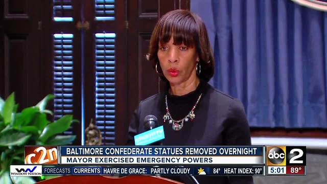 Mayor removes four confederate statues using emergency powers