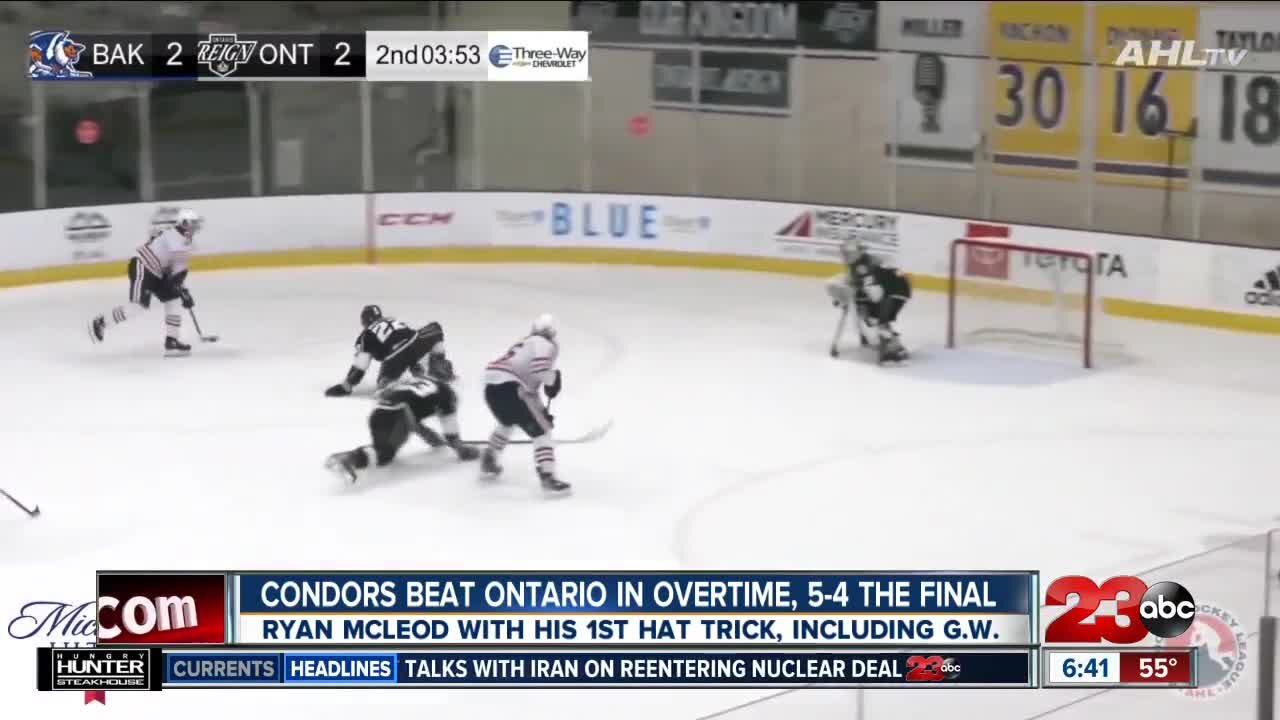 Condors win in Ontario in overtime