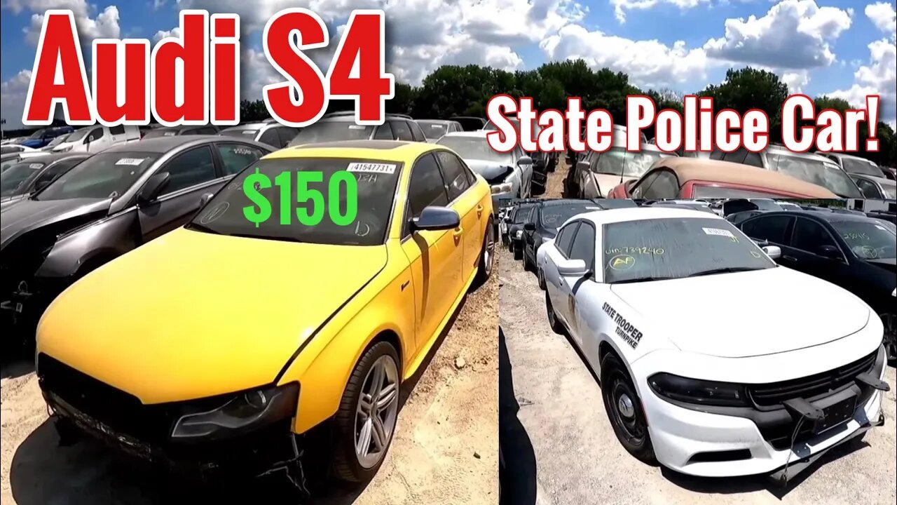 Copart Walk Around State Trooper Charger! Audi S4! Jaguar and More