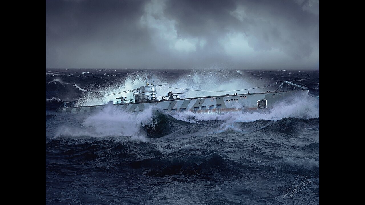 Close View Of Japnis Battleship Ship In Japnis Sea From Uboat