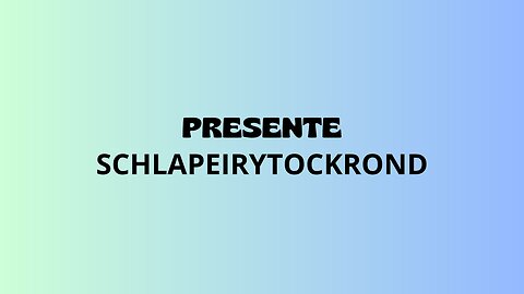 Presente - Schlapeirytockrond (Chaupiquelopecio - DVD Music Pro)