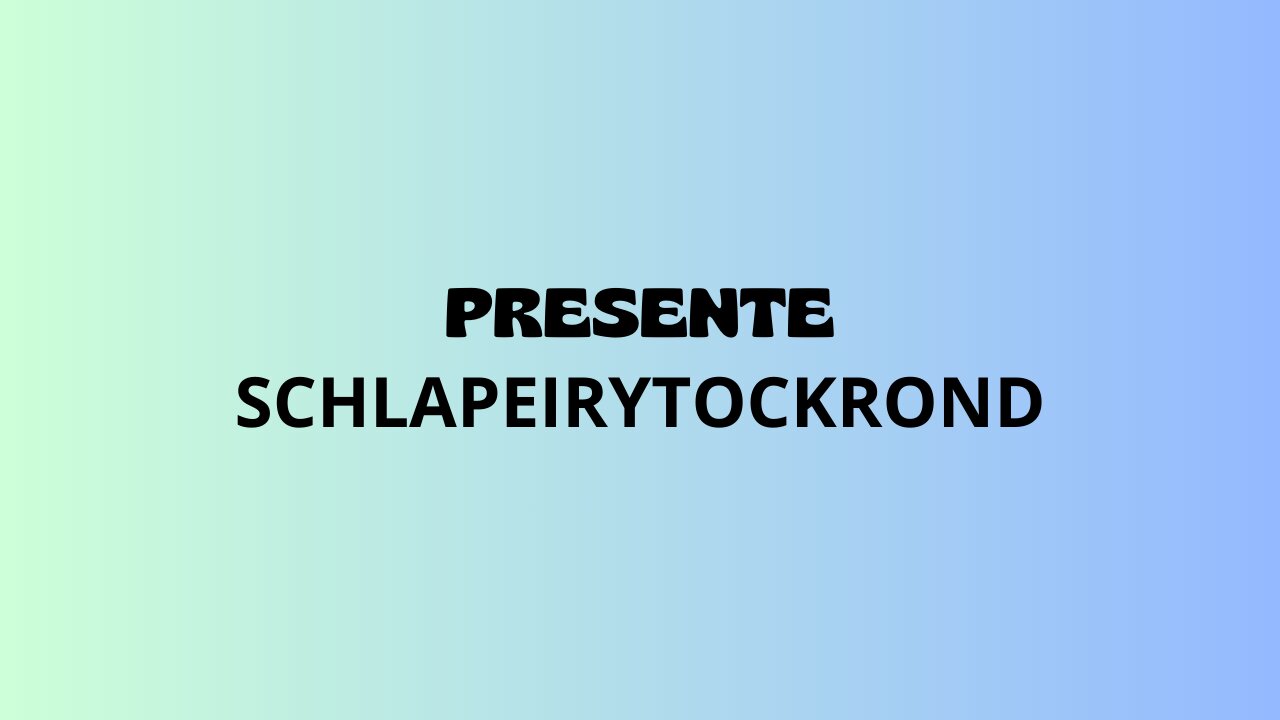 Presente - Schlapeirytockrond (Chaupiquelopecio - DVD Music Pro)