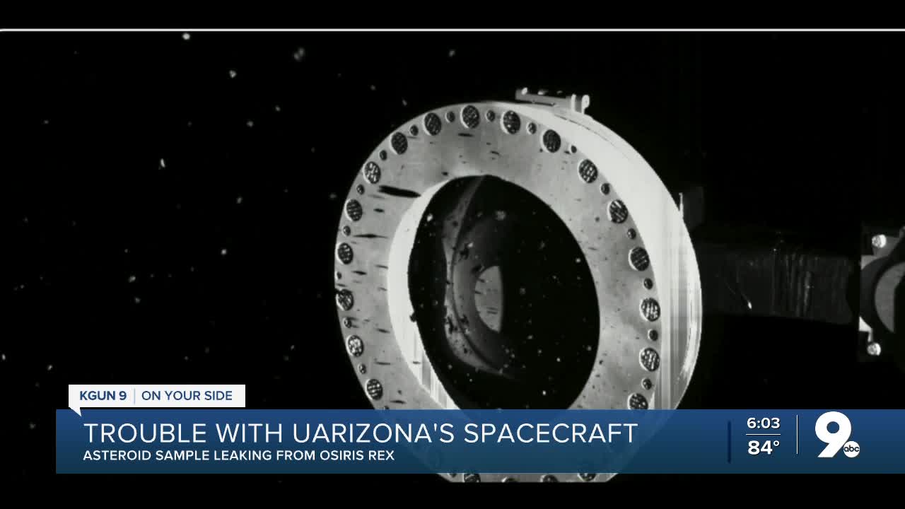 Asteroid sample leaking from Osiris Rex 6p