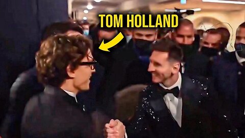 Tom Holland Meets Lionel Messi At The Balón d’or