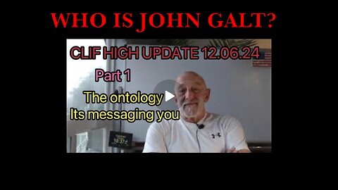 CLIF HIGH audio only clip THE TRUTH EVERYONE NEEDS 2 KNOW -The Ontology... Eyup...it's messaging you