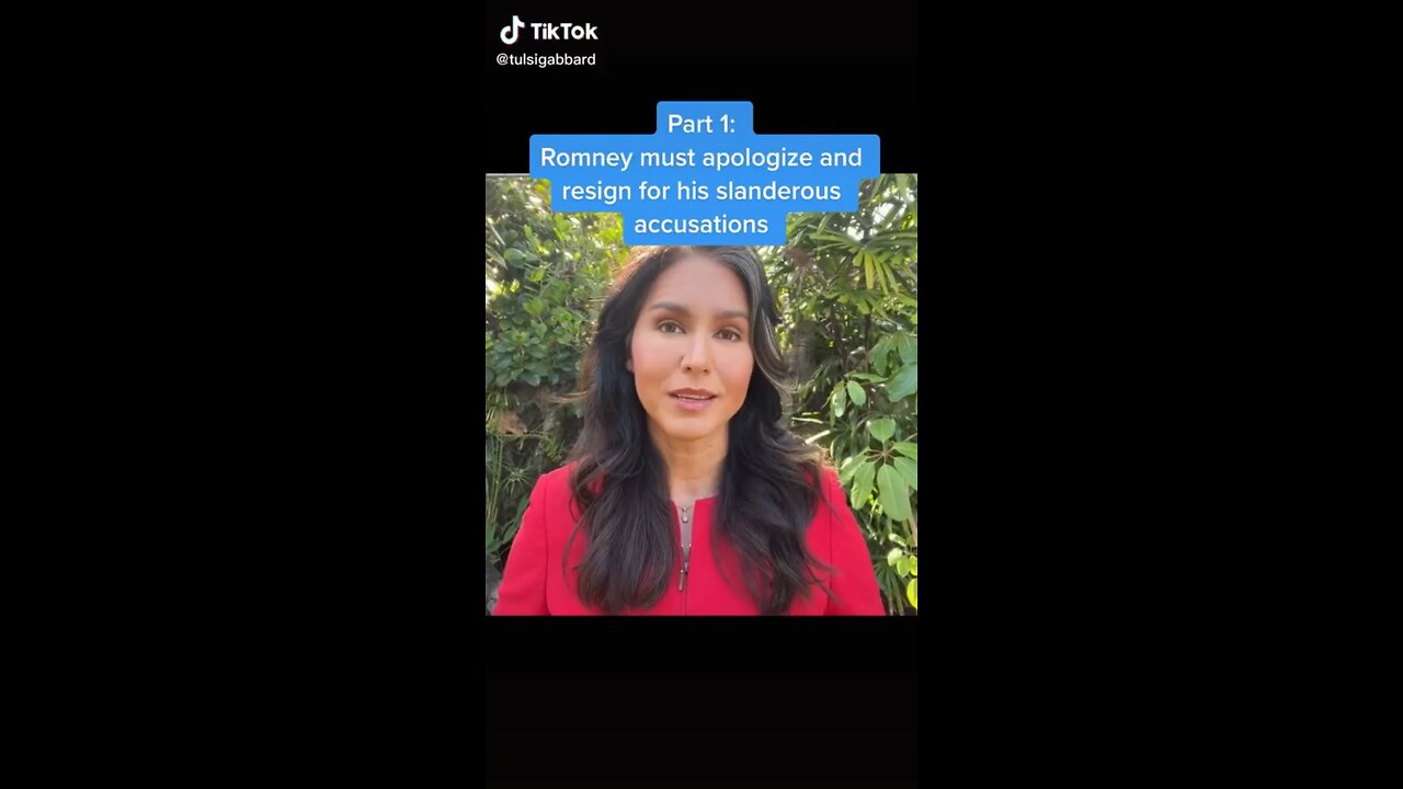 Tulsi Gabbard Speaks Out Against RINO Mitt Romney, Part I