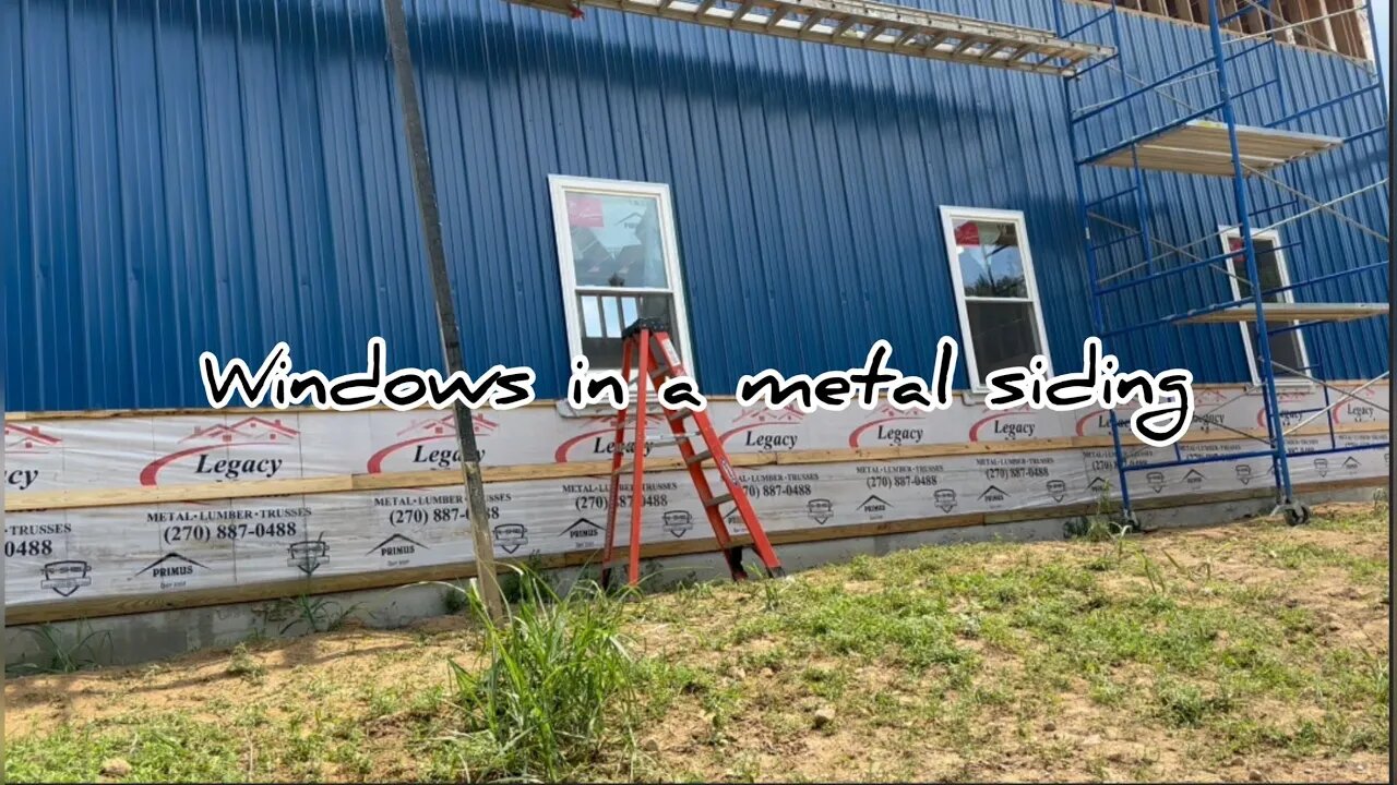 First Windows Go In #hedgehogshomestead #AmishWorkers #MetalSiding