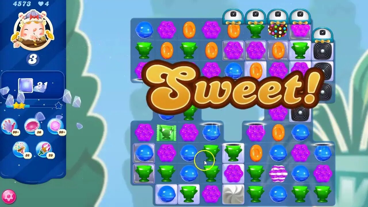 Candy Crush Level 4573 Talkthrough, 20 Moves 0 Boosters