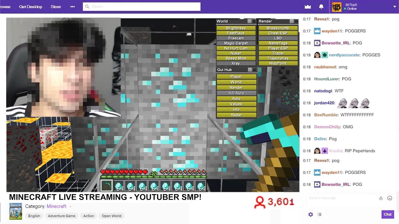 I caught a Hacker XRAYING on my Minecraft SMP.. (Exposed)