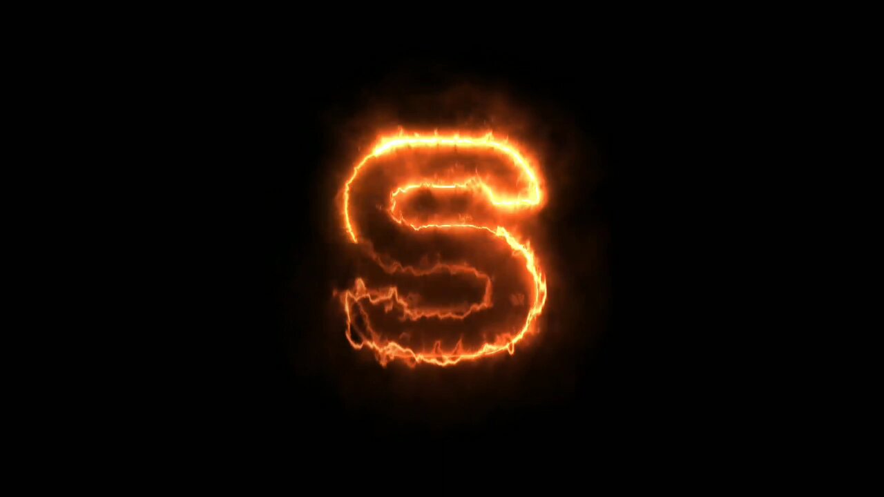 letter s with fire