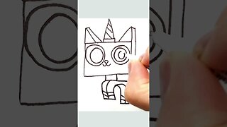 How to draw and paint Unikitty #shorts