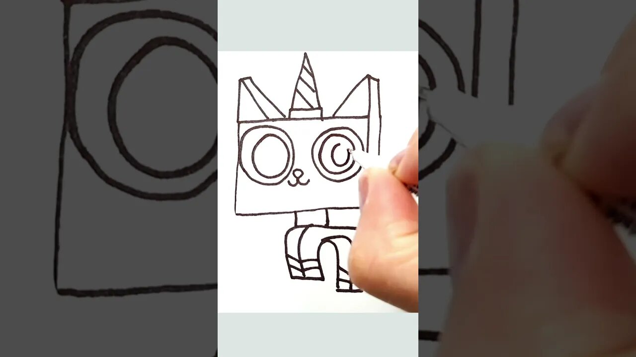 How to draw and paint Unikitty #shorts