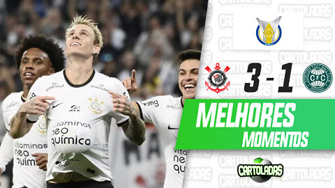 CORINTHIANS 3 X 1 CORITIBA | MELHORES MOMENTOS | CAMPEONATO BRASILEIRO 2022 | CARTOLADAS