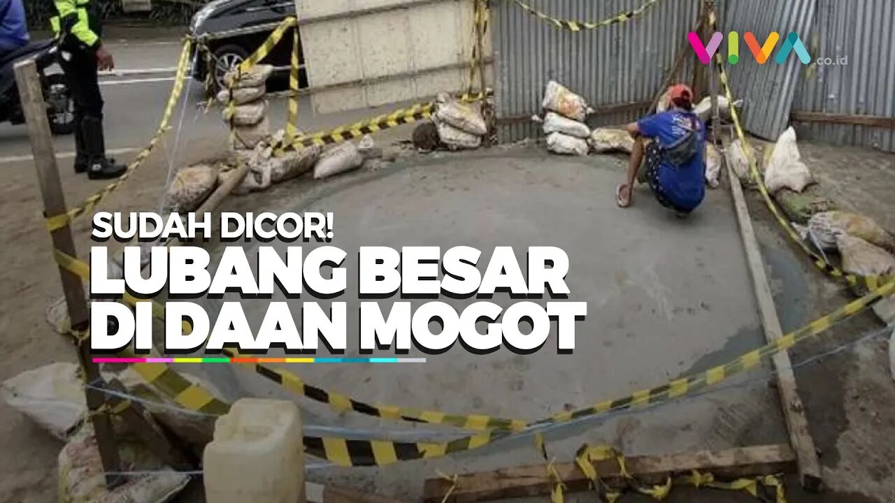 Penampakan Jalan Berlubang di Daan Mogot Kini Sudah Dicor