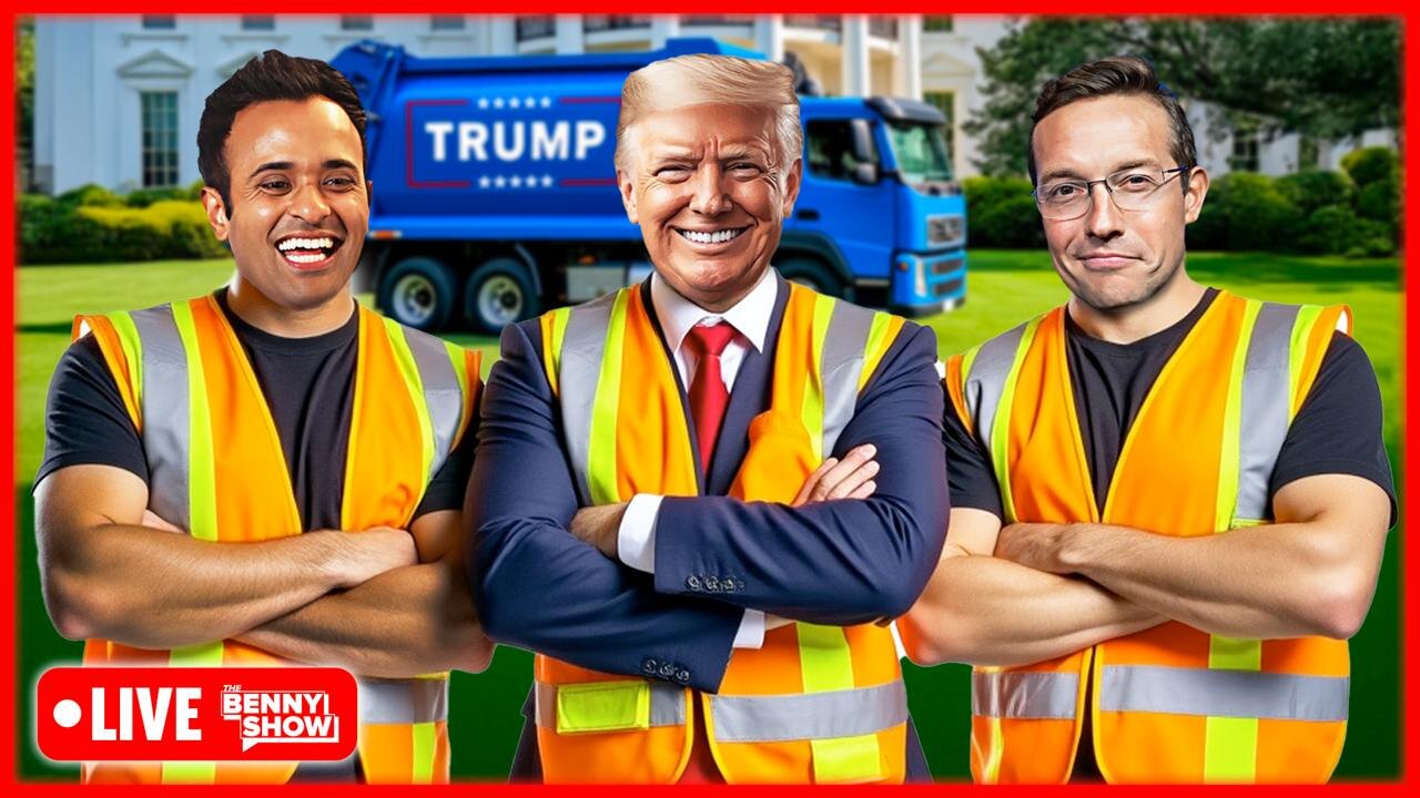 Trump, Vivek & Benny Drive TRASH TRUCKS as Biden Calls MAGA Garbage | Internet EXPLODES, Kamala RAGE