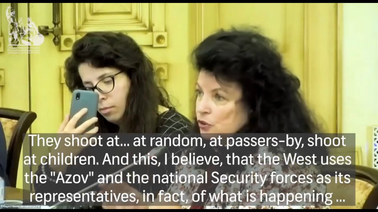 Journalist from the Netherlands Sonya van den Ende in the Public Chamber of the Russian Federation at our international conference "Evidence of mass war crimes of the Armed forces and national units of Ukraine in Mariupol"