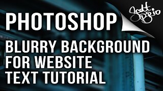 Photoshop CC Tutorial - Selectively Blur Background for Website Text