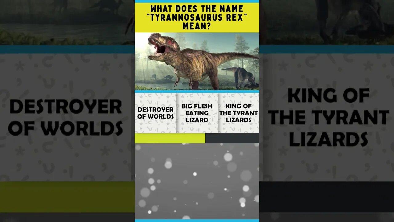 What does the name Tyrannosaurus Rex mean? #shorts #trivia #Dinosaur #history #brainzonegames