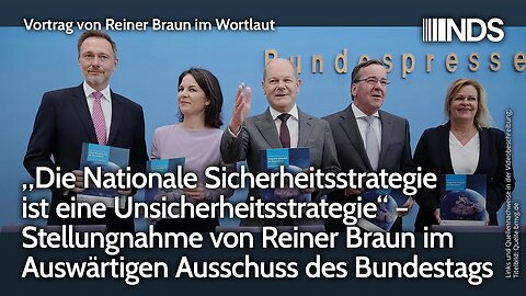 „Nationale Sicherheitsstrategie ist eine Unsicherheitsstrategie“ Reiner Braun, Auswärtiger Ausschuss