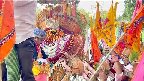 श्री श्याम मन्दिर गन्नौर में कलश यात्रा के कुछ पल #live #mandir #yatra