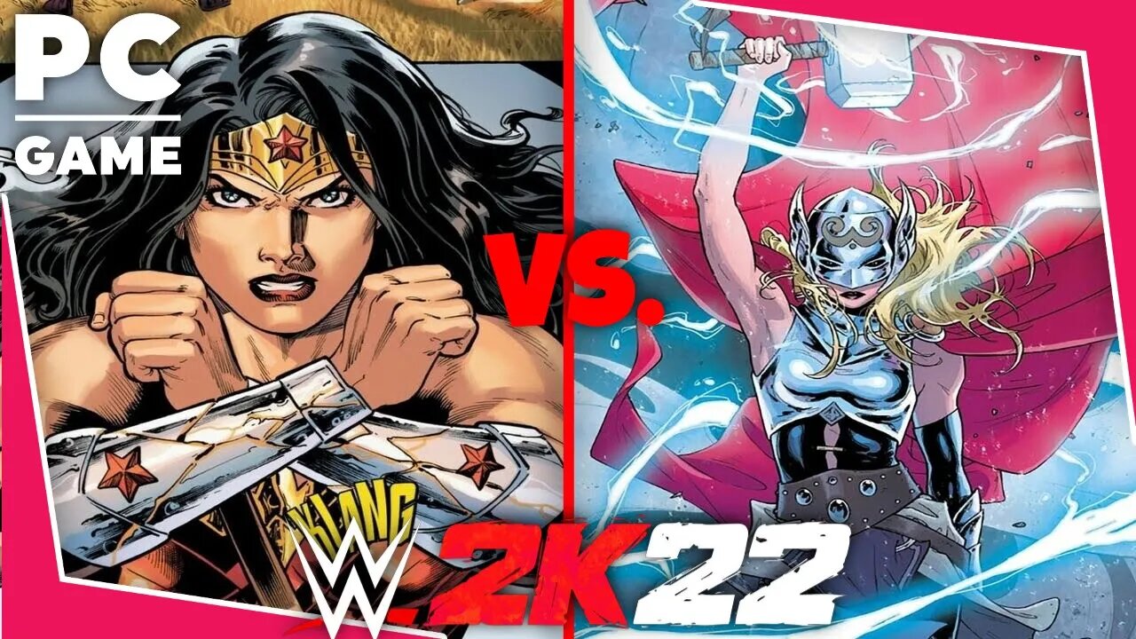 WWE 2K22 | WONDER WOMAN V MIGHTY THOR! | Requested Bearhug Iron Woman Match [60 FPS PC]