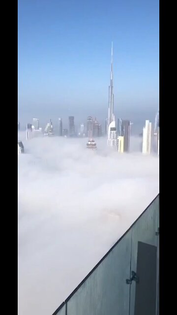 dubai in clouds
