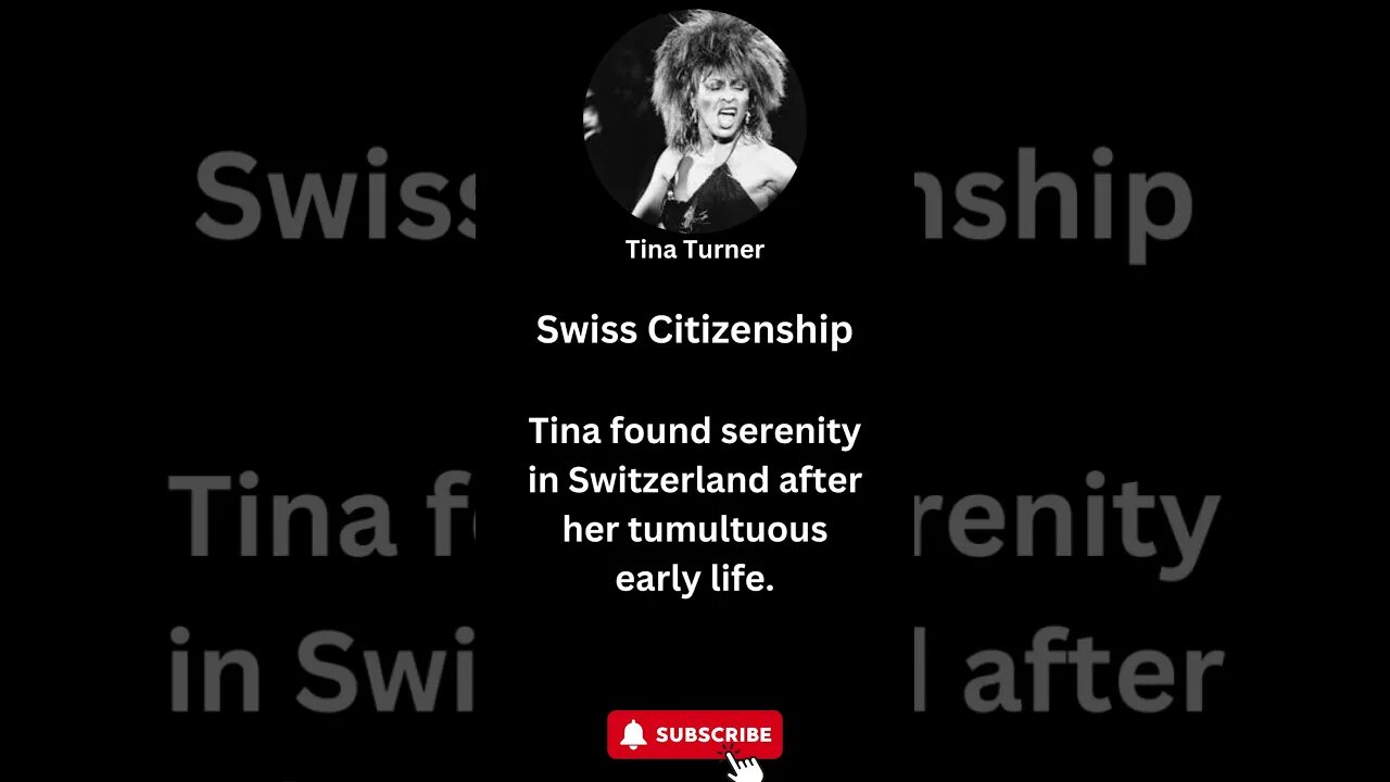 Tina Turner's Swiss Citizenship: Finding Serenity Abroad #shorts #tinaturner #rocknroll