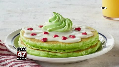 IHOP's new grinch themed items