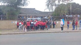 SOUTH AFRICA - Durban - EFF protest outside TVET college (Videos) (sY9)