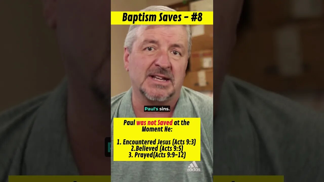 Baptism Saves #8 - Paul's Salvation Teaches that "Baptism Saves" - #shorts