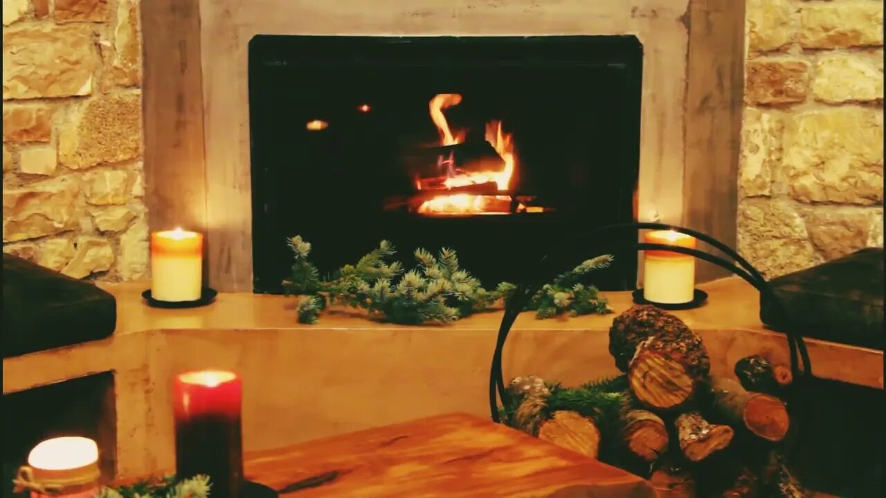 Retro 90's Christmas Fireplace