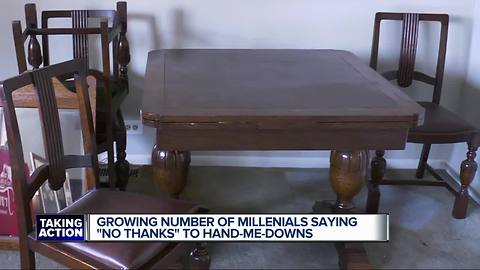 Growing number of millennials saying no to hand-me-downs