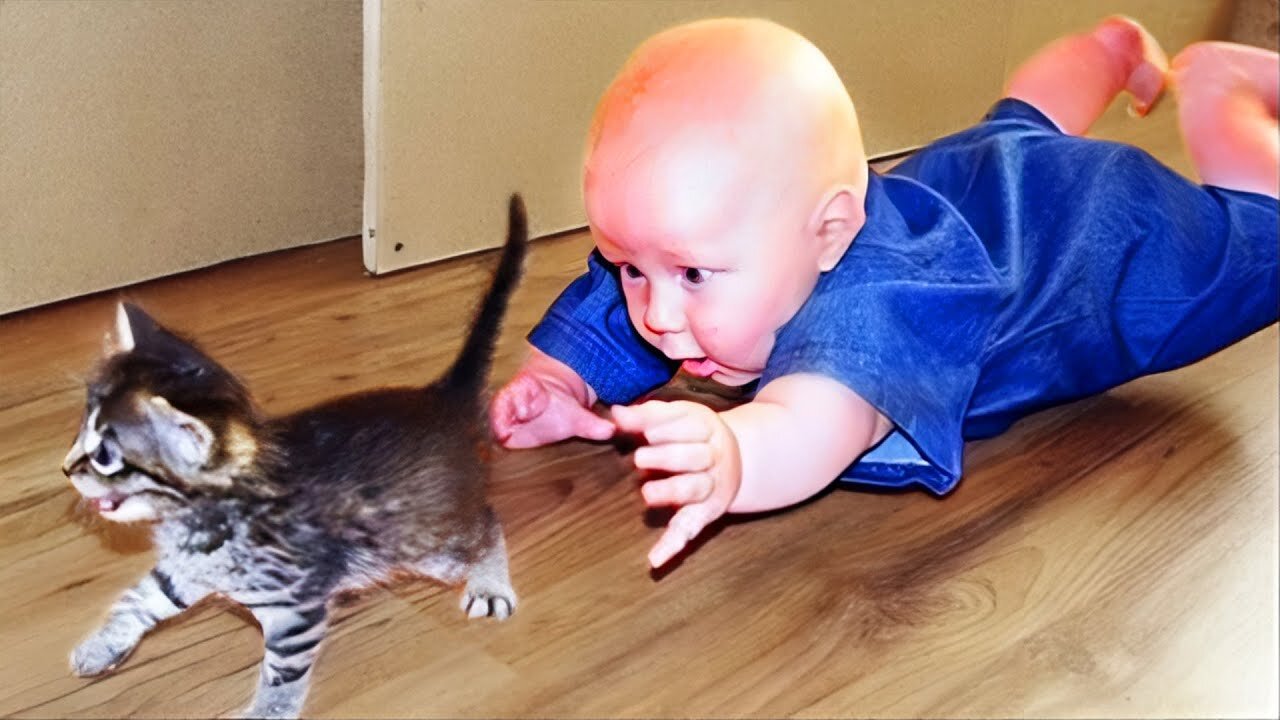 Funny Babies Playing with Dogs and Cats Compilation __ Just Laugh