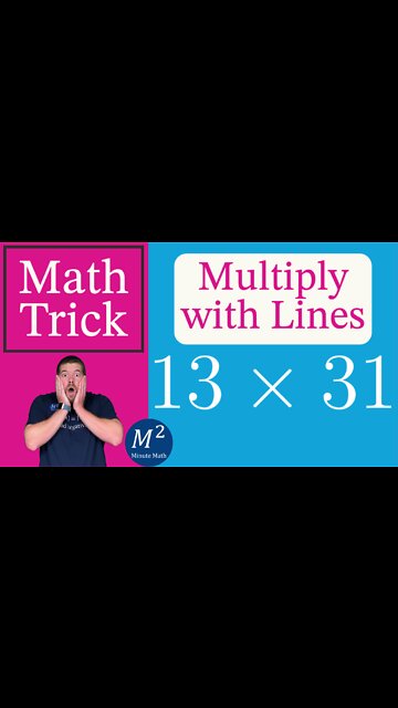 Multiply Two Numbers with Lines | 13x31 | Minute Math Tricks | Part 89 #shorts