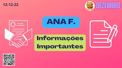 ANA F. Informações Importantes