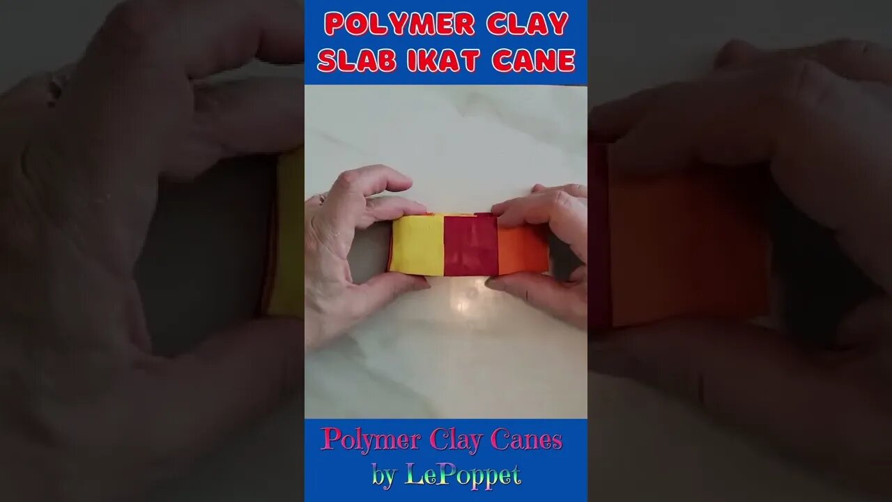 Polymer Clay Slab IKAT Cane