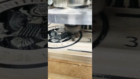 Recarving an #Army #sign #cnc #military #emblem