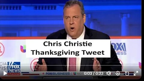 Chris Christie Thanksgiving tweet and Top Comments, as always main topic is Trump