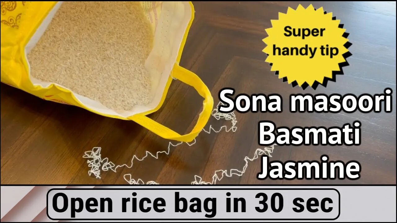 Open rice bag in 30 seconds || Rice bag opening trick