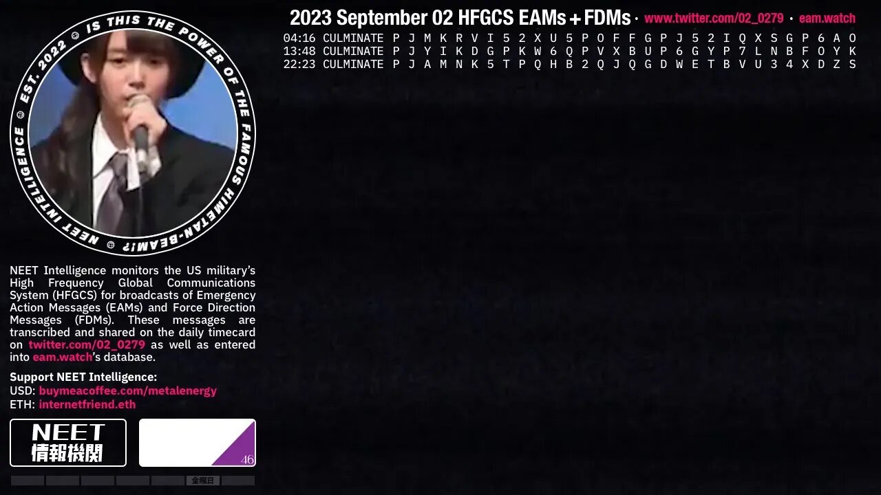 September 02 2023 Emergency Action Messages – US HFGCS EAMs + FDMs