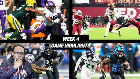 Every NFL 2024 Week 4 Game Highlight! Reaction
