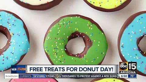 Free doughnuts for National Doughnut Day!