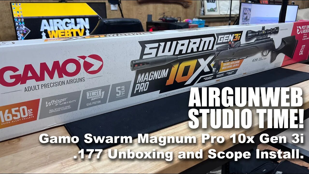 Gamo Swarm Magnum Pro 10x Gen 3i .177 unboxing and scope mounting - More to come!