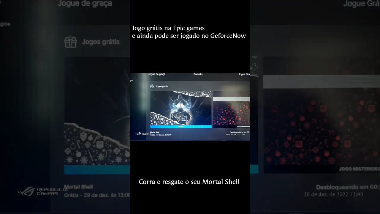 Jogaço grátis na Epic games e ainda pode ser jogado no GeforceNow Corra e resgate o seu Mortal Shell