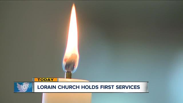First Lutheran Church in Lorain holds first services since its old building burned down