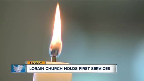 First Lutheran Church in Lorain holds first services since its old building burned down