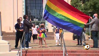 County Admin building raises Pride flag for first time