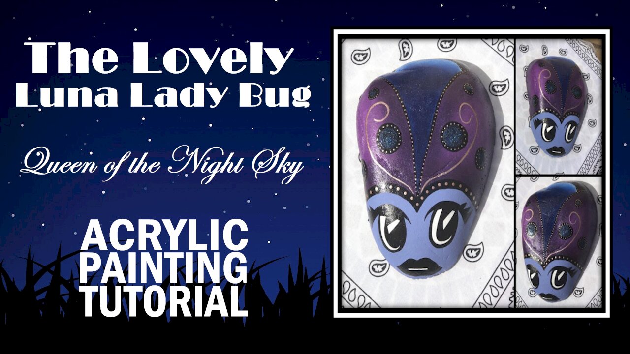 Luna Ladybug Easy Acrylic Rock Painting Tutorial