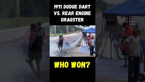 1971 Dodge Dart vs. Rear Engine Dragster! Who Won? #shorts