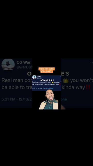 Real Men Have Rules in their Relationships